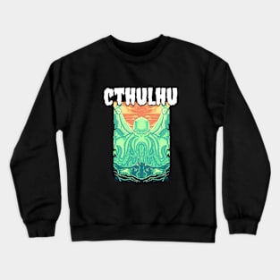 Cool Cthulhu Illustration Crewneck Sweatshirt